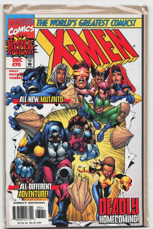 X-Men #70 (Marvel Comics, 1997), raw, ungraded comic book — front cover