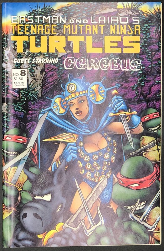 Teenage Mutant Ninja Turtles #8 (Mirage Studios, 1986), raw, ungraded comic book — front cover