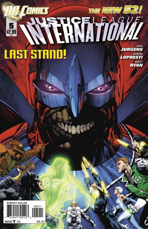 Justice League International #5 (DC Comics), raw comic book in VF/NM condition — front cover