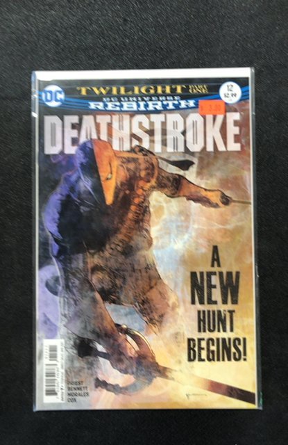 Deathstroke #12 (2017), raw, ungraded comic book — front cover