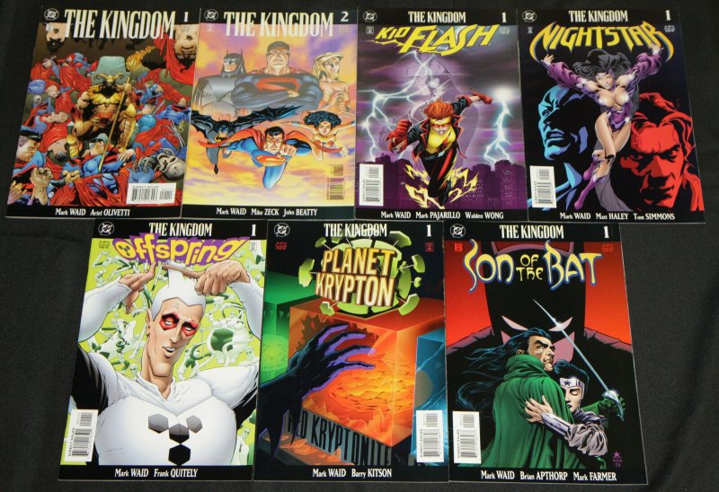Modern DC THE Kingdom 7pc High Grade Comic Lot #1-7 JLA Batman Superman, raw, ungraded comic book — front cover