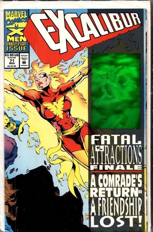 Excalibur #71 (Marvel Comics, 1993), raw, ungraded comic book — front cover