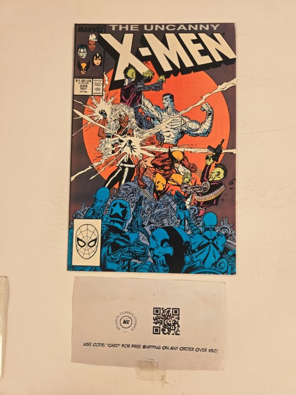 Uncanny X-Men #229 (Marvel Comics), raw comic book in VF condition — front cover