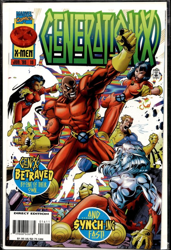Generation X #16 (Marvel Comics, 1996), raw, ungraded comic book — front cover