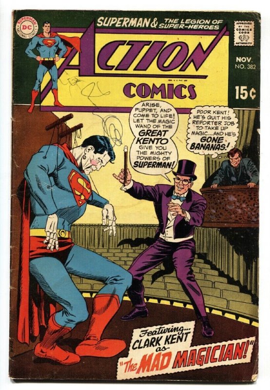 Action Comics #382 (DC Comics, 1969), raw comic book in VG condition — front cover