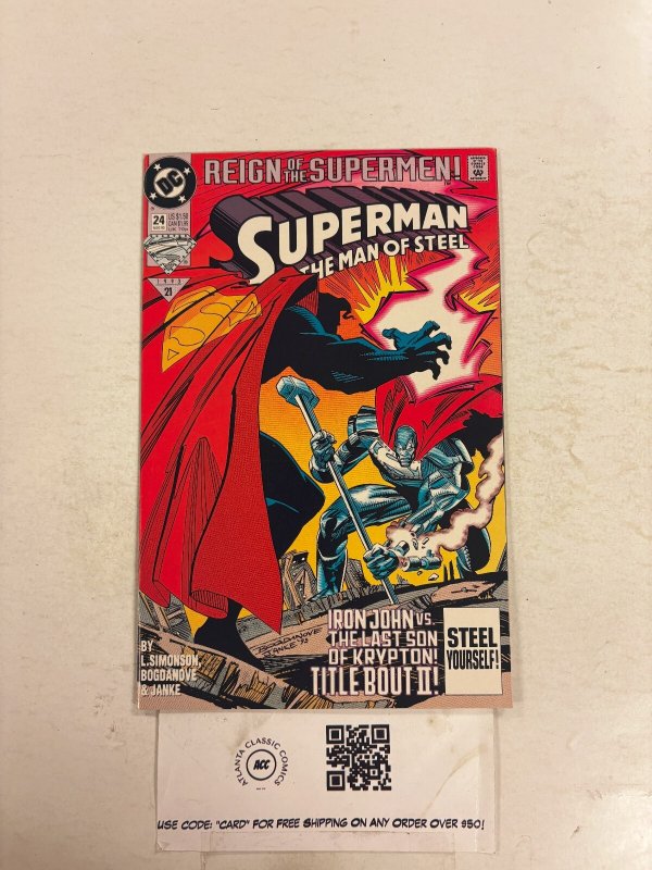 Superman Man of Steel #24 (DC Comics), raw comic book in NM condition — front cover
