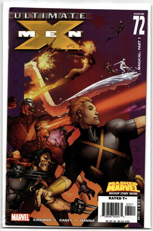 Ultimate X-Men #72 (Marvel Comics, 2006), raw, ungraded comic book — front cover
