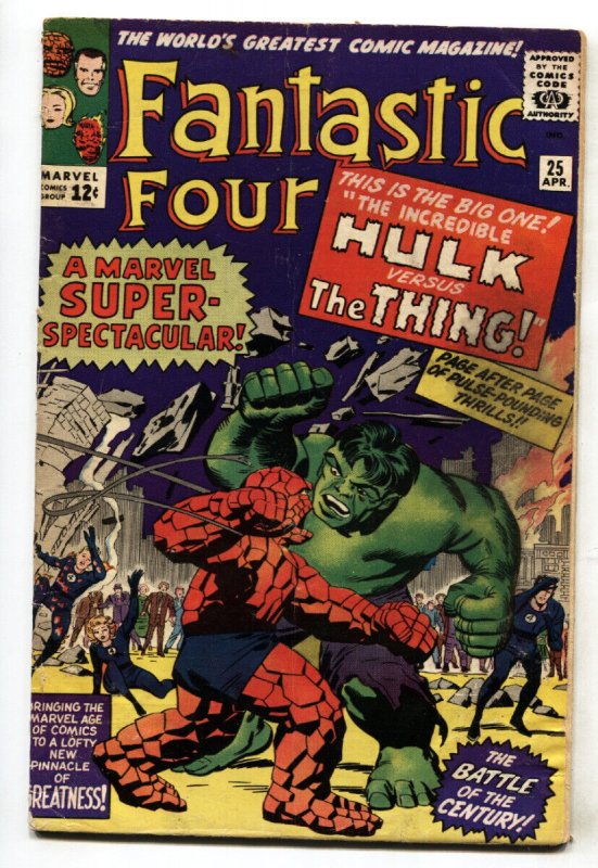 Fantastic Four #25 (Marvel Comics, 1964), raw comic book in VG condition — front cover