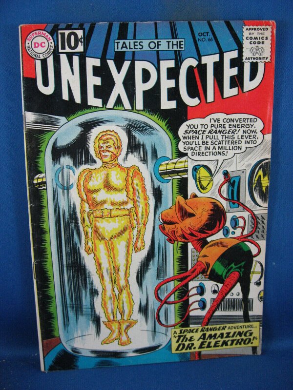 Tales of the Unexpected #66 (DC Comics, 1961), raw comic book in VF condition — front cover