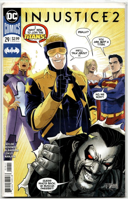 Injustice 2 #29 (DC Comics, 2018), raw, ungraded comic book — front cover
