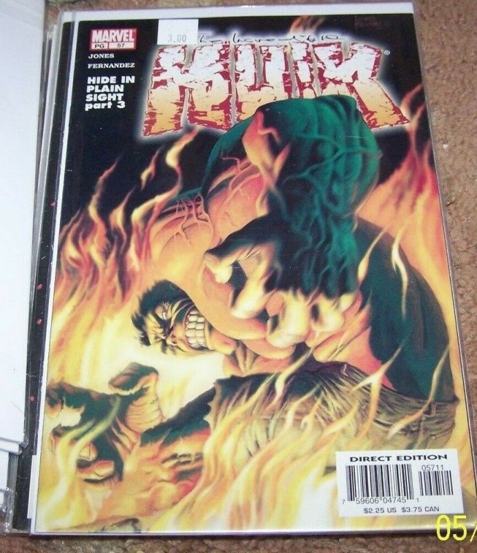 Incredible Hulk #57 (Marvel Comics, 2003), raw, ungraded comic book — front cover