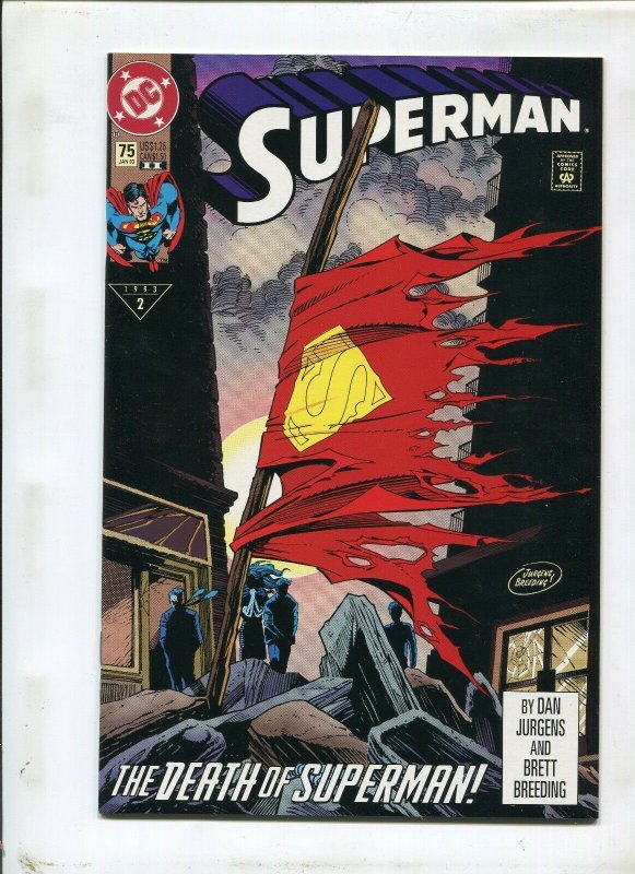 Superman #75 (DC Comics), raw comic book in 9.0 condition — front cover