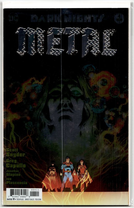 Dark Nights: Metal #4 (DC Comics, 2018), raw, ungraded comic book — front cover