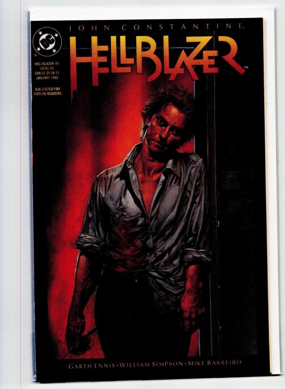 Hellblazer #61 (DC Comics, 1993), raw, ungraded comic book — front cover