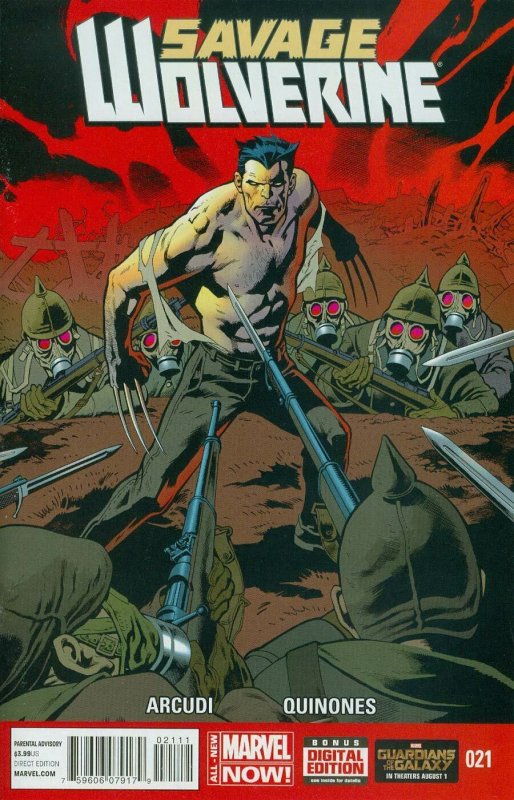 2014 Savage Wolverine #21 (Marvel Comics, 2014), raw comic book in NM condition — front cover