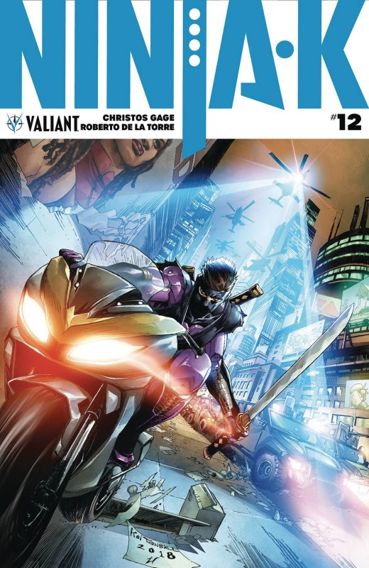 Ninja-k #12 (Valiant Comics, 2018), raw, ungraded comic book — front cover