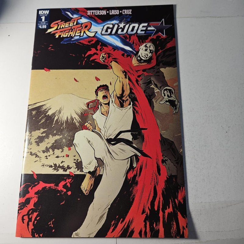 Street Fighter X G.I. Joe #1 (IDW Publishing, 2016), raw comic book in NM condition — front cover