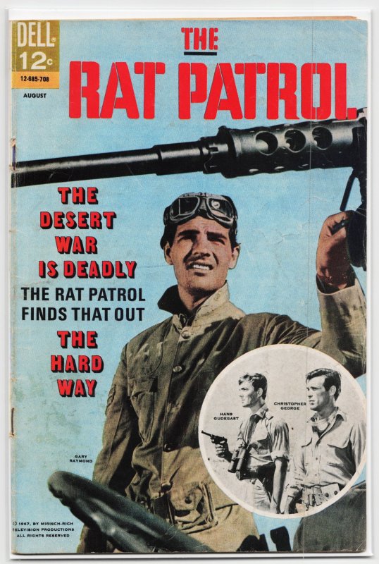 The Rat Patrol #4 (Gold Key, 1967), raw, ungraded comic book — front cover