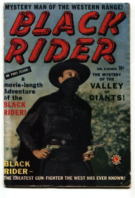 Black Rider #8 (Atlas Comics, 1950), raw, ungraded comic book — front cover