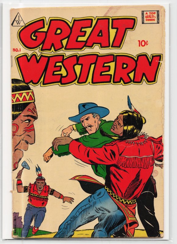 Great Western #1 (Dell, 1958), raw, ungraded comic book — front cover