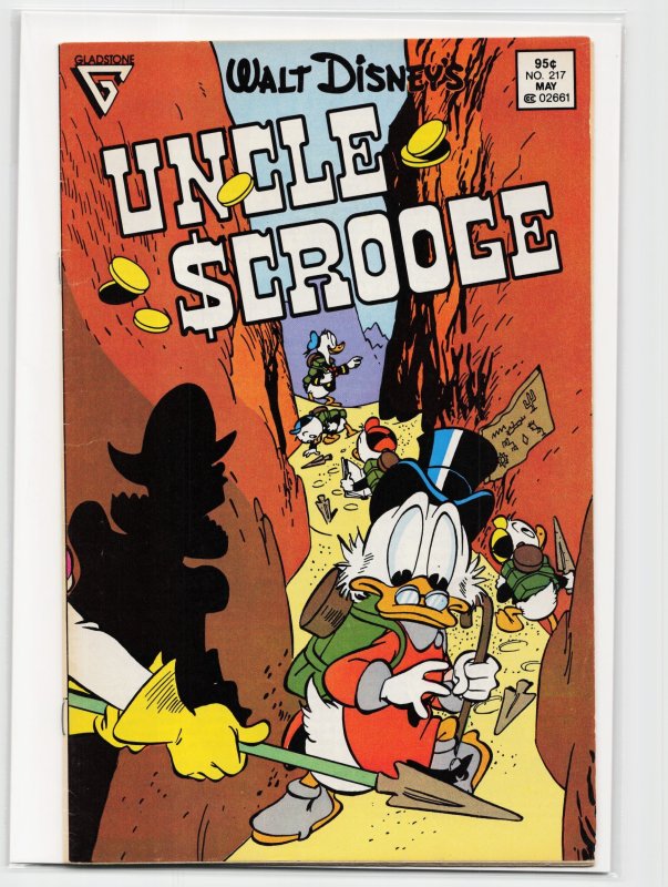 Uncle Scrooge #217 (Gladstone, 1987), raw, ungraded comic book — front cover