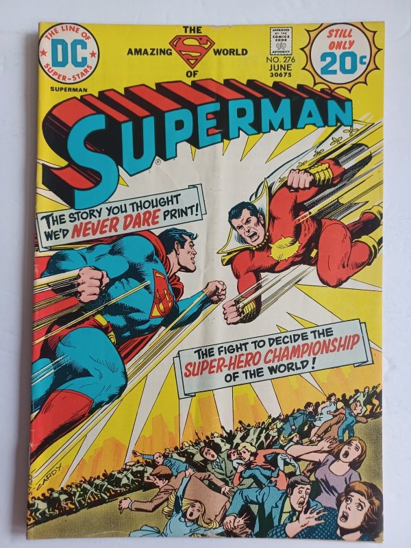 Superman #276 (DC Comics, 1974), raw comic book in VG/FN condition — front cover
