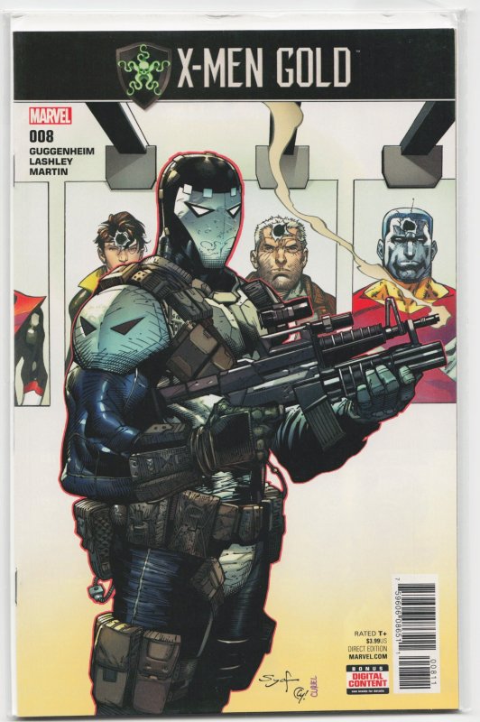 X-Men: Gold #8 (Marvel Comics, 2017), raw, ungraded comic book — front cover