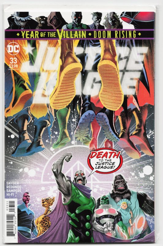Justice League #33 (DC Comics, 2019), raw, ungraded comic book — front cover