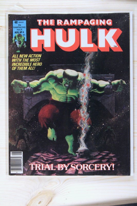 Rampaging Hulk #4 (Marvel Comics, 1977), raw comic book in NM 9.4 condition — front cover