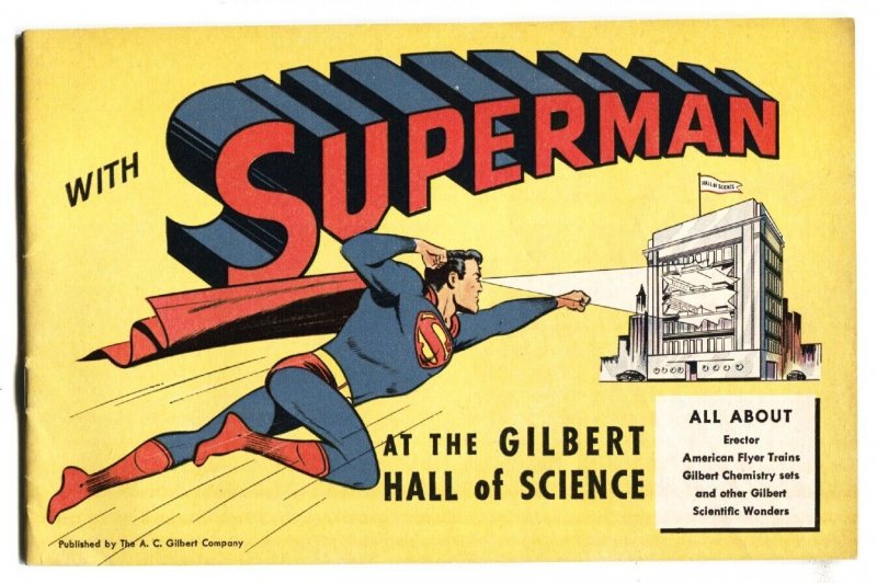 Superman AT THE Gilbert Hall OF Science 1948 Toy Catalog Giveaway (1948), raw, ungraded comic book — front cover