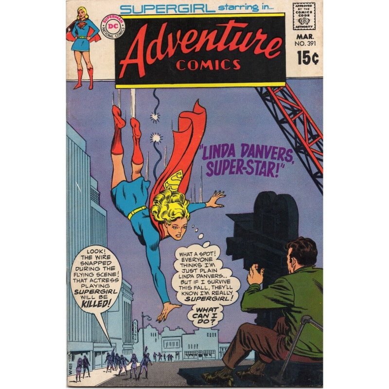 Adventure Comics #391 (DC Comics, 1970), raw comic book in VG/FN 5.0 condition — front cover