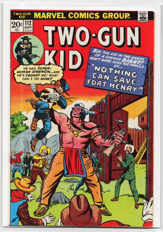 Two-Gun Kid #112 (Marvel Comics, 1973), raw, ungraded comic book — front cover