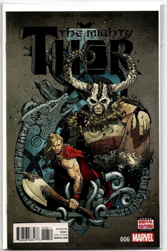 Mighty Thor #6 (Marvel Comics, 2016), raw, ungraded comic book — front cover