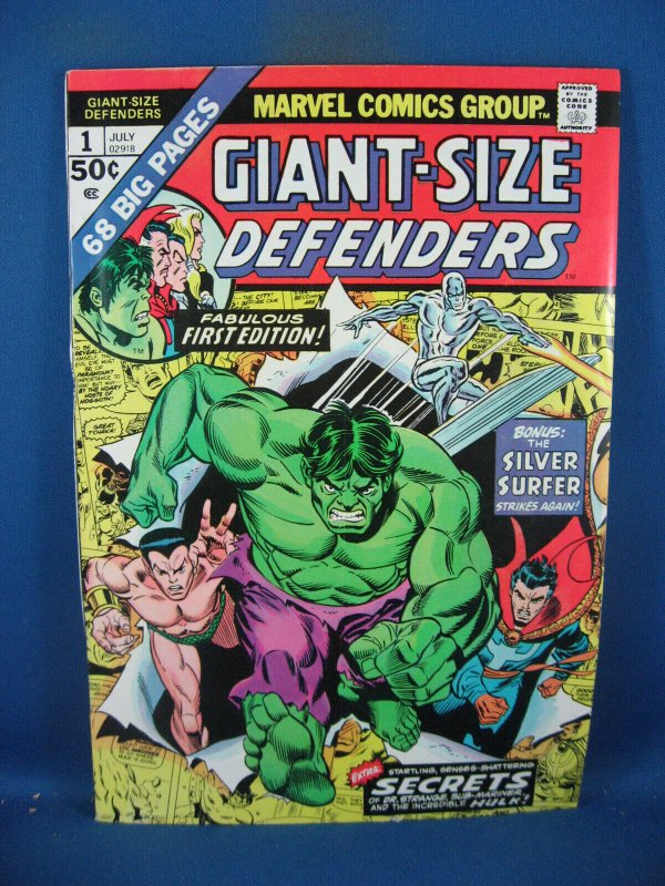Giant Size Defenders #1 (Marvel Comics, 1974), raw comic book in VF condition — front cover
