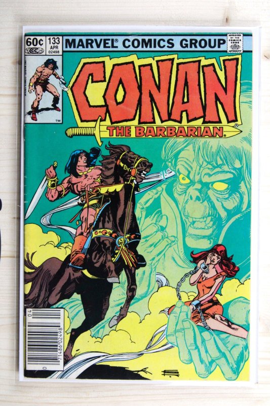 Conan the Barbarian #133 (Marvel Comics, 1982), raw comic book in VF- 7.5 condition — front cover