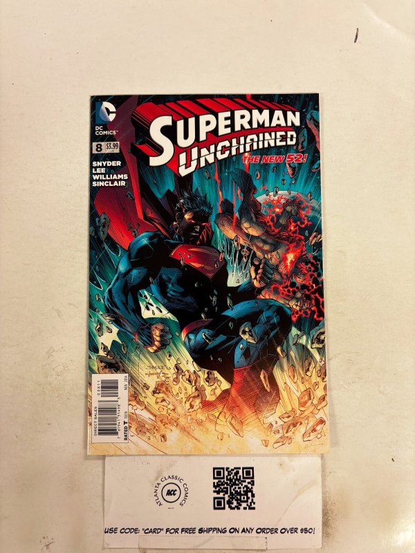Superman Unchained #8 (DC Comics), raw comic book in NM condition — front cover