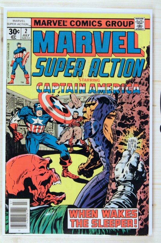 Marvel Super Action #2 (Marvel Comics, 1977), raw comic book in FN/VF 7.0 condition — front cover