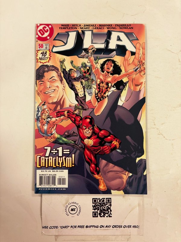 JLA #50 (DC Comics), raw comic book in NM condition — front cover
