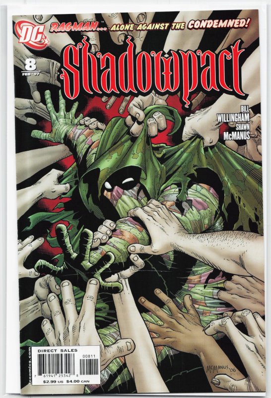 Shadowpact #8 (DC Comics, 2007), raw, ungraded comic book — front cover