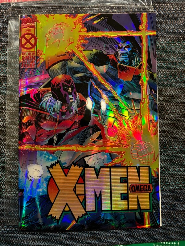 X-Men Omega Gold Foil Cover (1995) (1995), raw, ungraded comic book — front cover