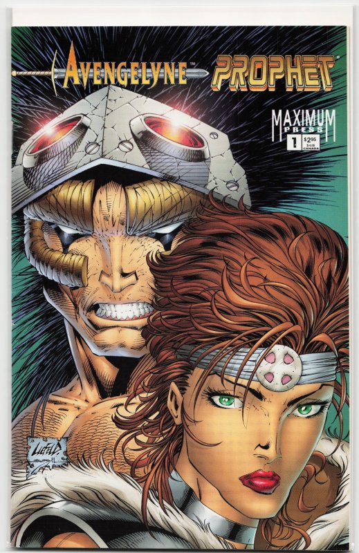 Avengelyne / Prophet #1 (Maximum Press, 1996), raw, ungraded comic book — front cover