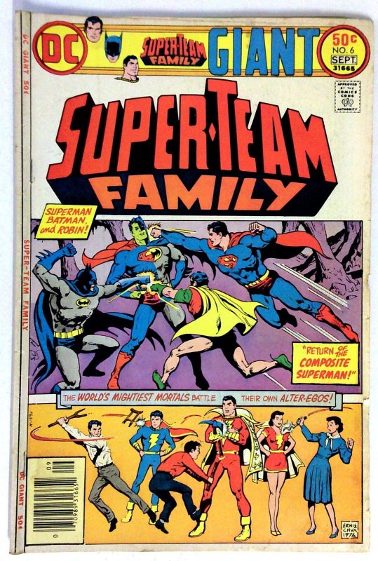 Super-Team Family #6 (DC Comics, 1976), raw comic book in VG condition — front cover