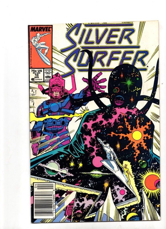 Silver Surfer #10 (Marvel Comics, 1988), raw comic book in VF 8.0 condition — front cover