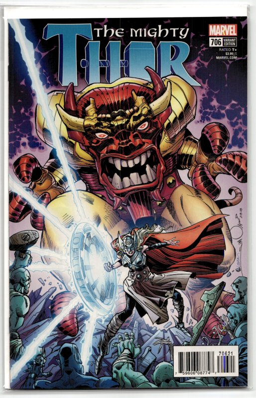 Mighty Thor #706 (Marvel Comics, 2018), raw, ungraded comic book — front cover