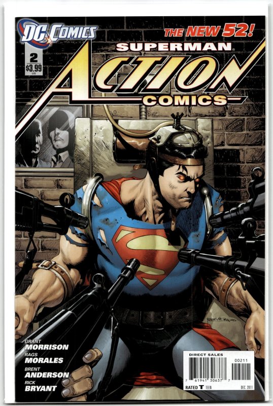 Action Comics #2 (DC Comics, 2011), raw, ungraded comic book — front cover