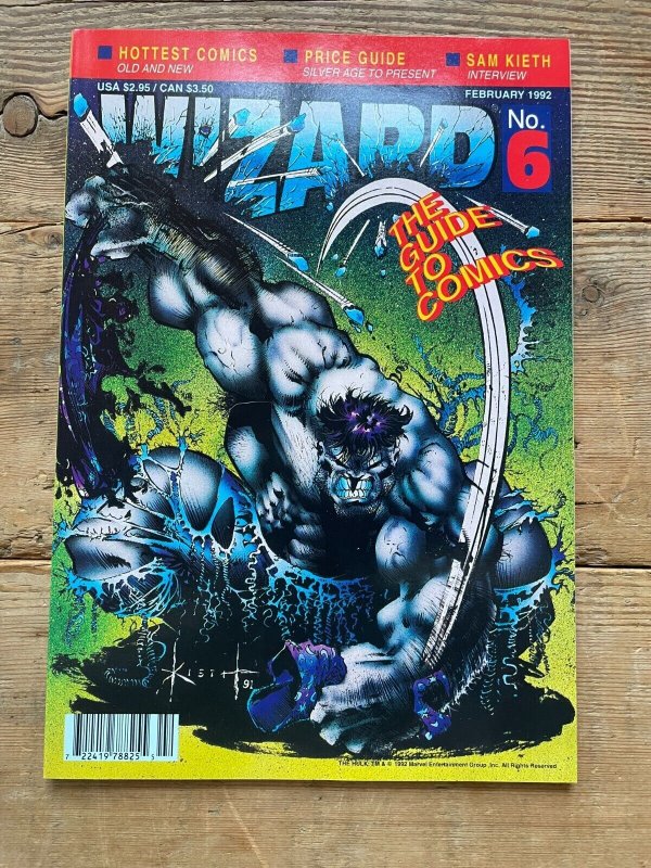 Wizard #6, raw comic book in NM condition — front cover