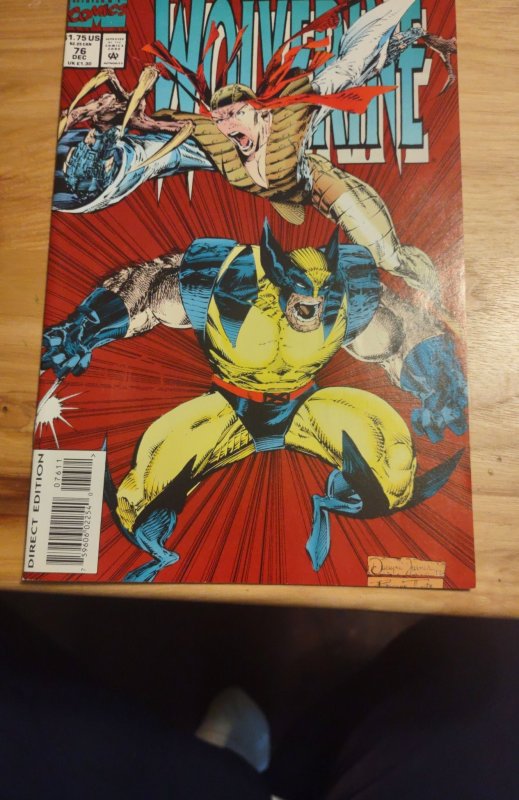 Wolverine #76 (Marvel Comics, 1993), raw, ungraded comic book — front cover