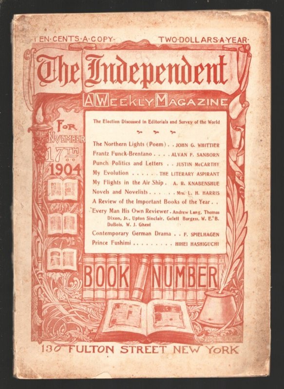The Independent 11/17/1904-Over 100 Years Old-"My Flights in an Air Ship"-Books, raw, ungraded comic book — front cover