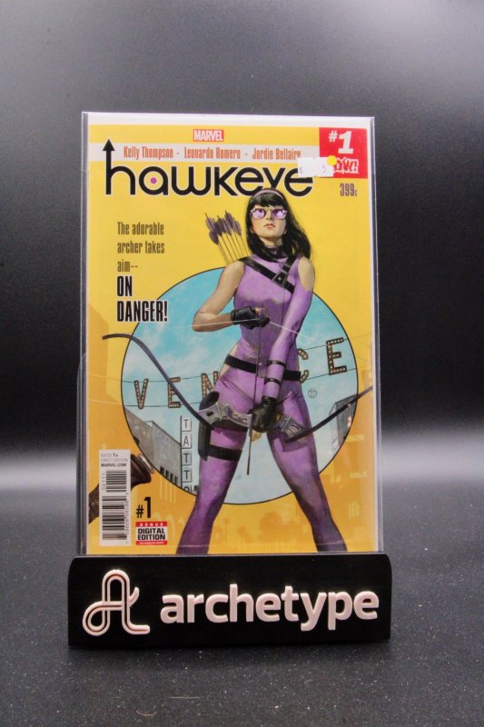 Hawkeye #1 (Marvel Comics, 2017), raw comic book in NM 9.4 condition — front cover