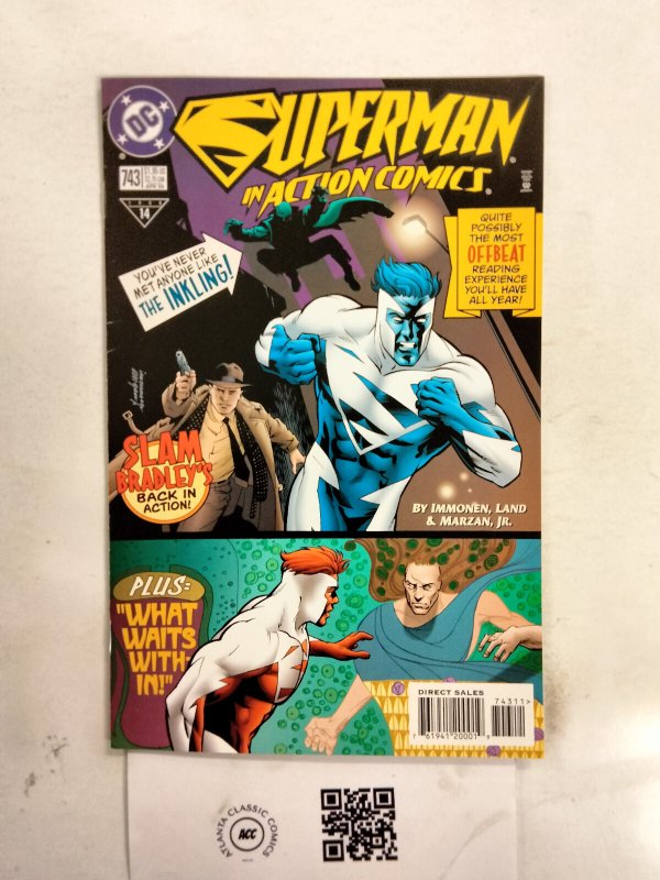 Action Comics #743 (DC Comics), raw comic book in NM condition — front cover